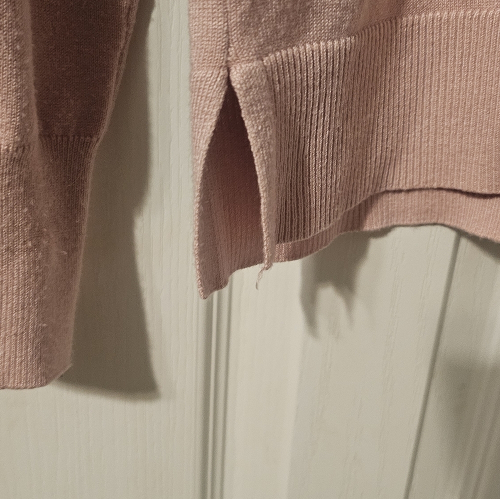 Marled Love Heart Lightweight Sweater Rayon Pink White Women's Size XS - Picture 3 of 6